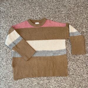 Striped Brown and Pink Sweater